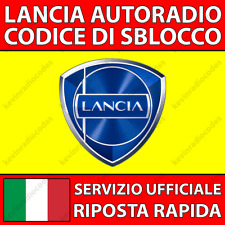 ✅LANCIA RADIO CODICE DI SBLOCCO DELTA FULVIA LYBRA MUSA THESIS VOYAGER YPSILON✅