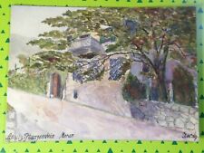 DISEGNO A CHINA E ACQUERELLO su cartoncino cm 13x18 circa FIRMATO XX SEC. MERANO