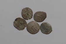 🧭 🇺🇦 UCRAINA Khanato di Crimea 5 MONETE MEDIEVALI ARGENTO Mengli Giray c....