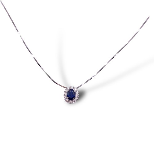 Collana con zaffiro e - zaffiro,