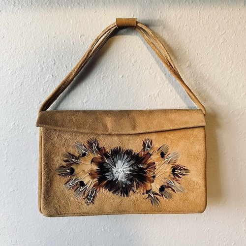 Borsa camoscio marrone - camoscio, con