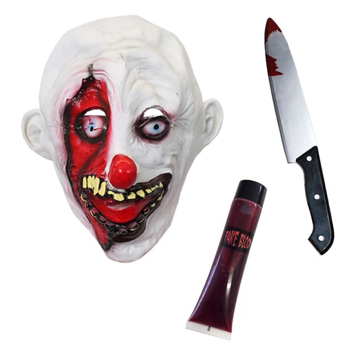 Maschera pagliaccio sfregiata - maschera,