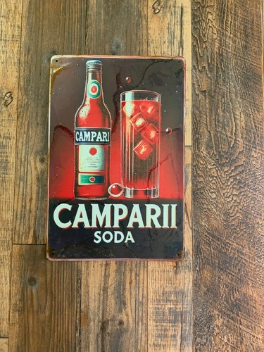 Insegna metallo campari - in,