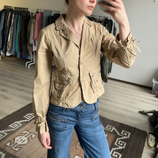 Giacca donna Dolce & Gabbana junior beige con cintura in cotone taglia XS/S