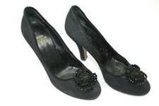 MOSCHINO decolte donna tg 8,5 Europa 39 tela nera S8491