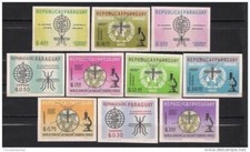 Paraguay 1962 Medico Salute Malaria Insetti Zanzare Microscopio 10v Imperf MNH