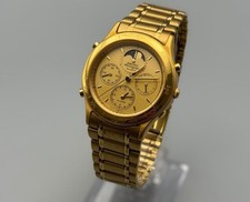 Orologio Seiko 7T36-6A30 Moonphase Chronograph – Vintage Oro Placcato – Raro