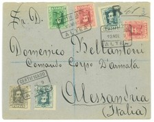 P4484 - ESPAÑA, SERIE VAQUER, 1929, PRECISA CARTA DESTINADA A ITALIA,