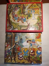 Biancaneve e i sette nani - Gioco Cubi Vintage Anni 60- Puzzle 
