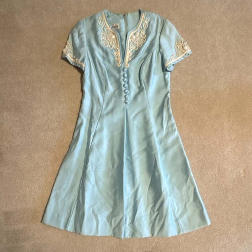 Abito line azzurro anni 50 - abito,