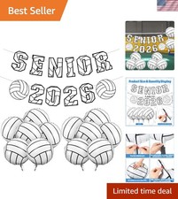 Volleyball Senior Night Banner Balloons Decorations for Graduation Party