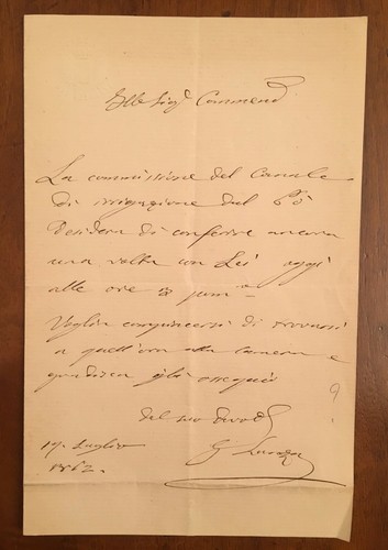 Lettera autografa giovanni - lettera,