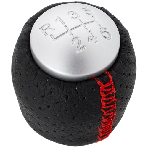 Pomello nero cucitura - nero, rosso