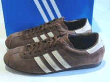 ADIDAS REKORD (070532) 2003 SCARPE DA GINNASTICA VINTAGE IN CAMOSCIO MARRONE UK 10 EU 44 2/3