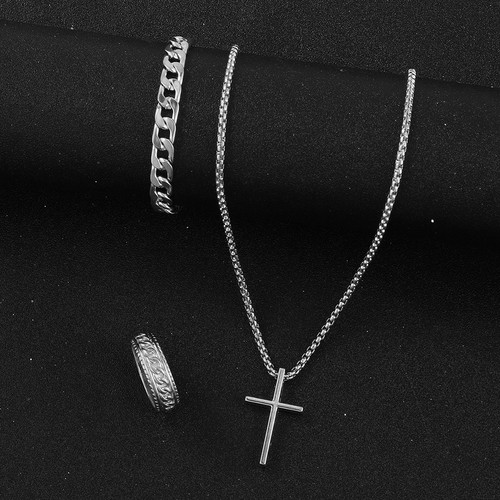 Set gioielli ciondolo croce - , 3