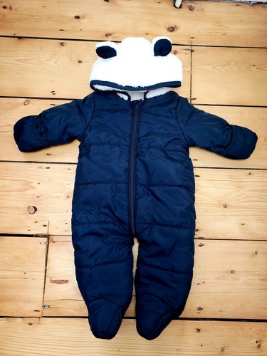Tuta neve blu navy bianca - navy, e