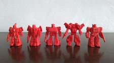 LOTTO 5 EXOGINI TRANSFORMERS G1 Rubber Action Figures -1987 Decoys -3-4-13-15-29