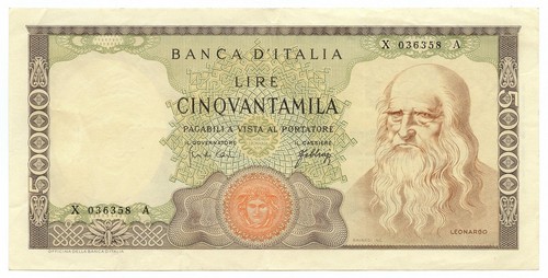 50000 lire banca - banca, d'italia