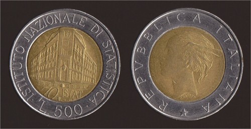 500 lire 1996 istat italia - lire,