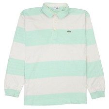Polo uomo Lacoste verde bianca