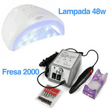 KIT RICOSTRUZIONE UNGHIE PROFESSIONALE LAMPADA SUN ONE 48W + FRESA 2000 GIRI