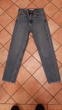 Bershka jeans donna tg 34 denim straight cropped