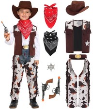 Costume Cowboy bambino carnevale halloween festa maschera 11-12 anni FAR WEST