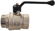 Bugatti 605 Valvola a Sfera 1" 1/2 M/F Leva Ottone a Passaggio Standard DN40
