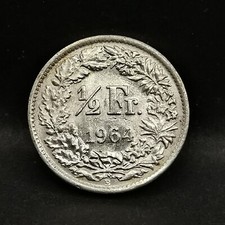 1/2 FRANC ARGENT 1964 B BERNE