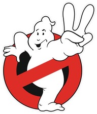 2 adesivi Ghostbusters 2 logo