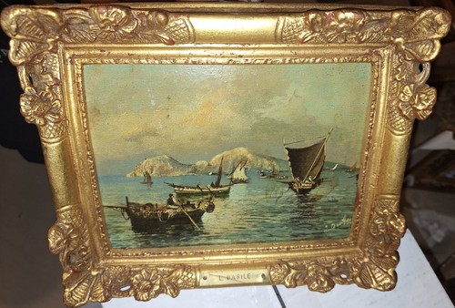 Dipinto olio tavola - ad,