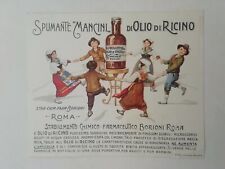 CARTOLINA SPUMANTE MANCINI OLIO DI RICINO BORIONI ROMA BOLOGNA YOGURT MANCINI