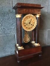 Orologio a Pendolo Impero a Colonna Piena in Noce