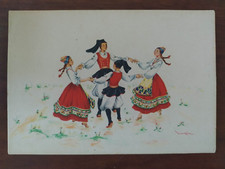 9934 CARTOLINA COSTUMI SARDI BAMBINI DI OLLOLAI non viaggiata LINPI