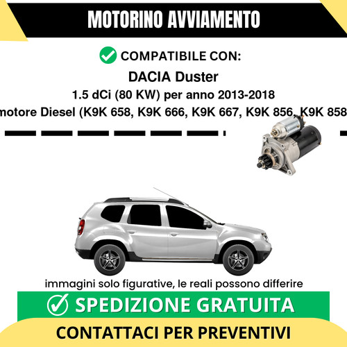 Motorino avviamento dacia - motorino,