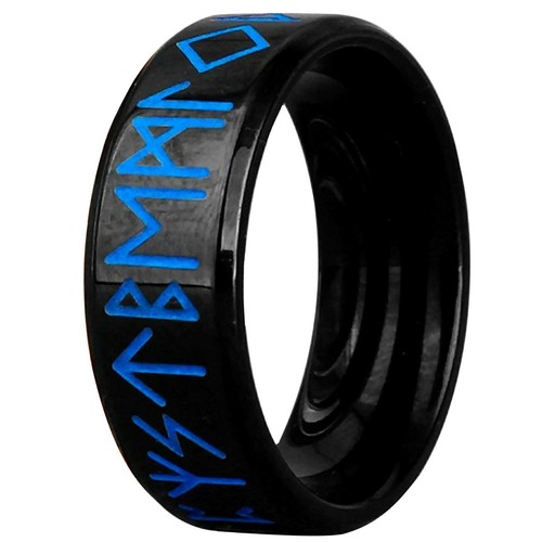 Anello runa blu vichinga - anello,