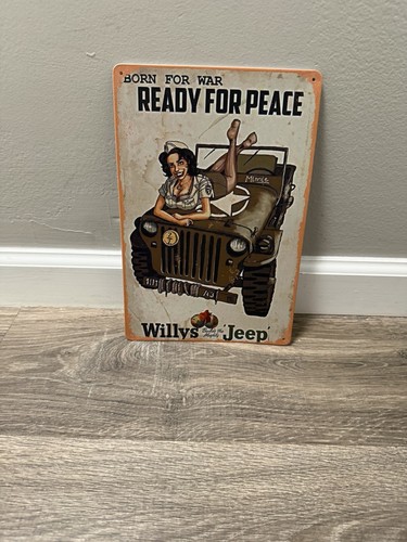 Insegna vintage latta jeep - insegna,