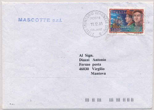 Italia 1998 busta fermo posta - 1998,