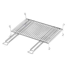 Ompagrill Griglia barbecue rete doppia con piedi acciaio (60x40cm) A14060