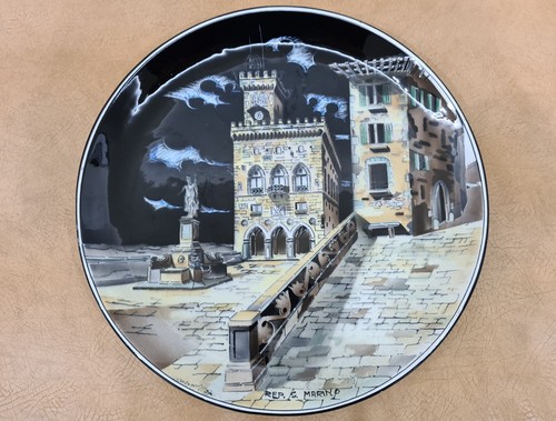 Piatto ornamentale ceramica - piatto,