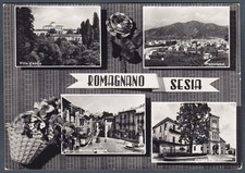 NOVARA ROMAGNANO SESIA 17 VEDUTINE - VILLA CACCIA Cartolina  FOTOGR. viagg. 1962