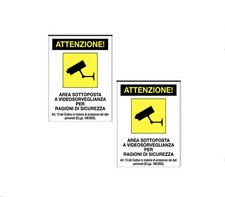2PZ Cartello Videosorveglianza