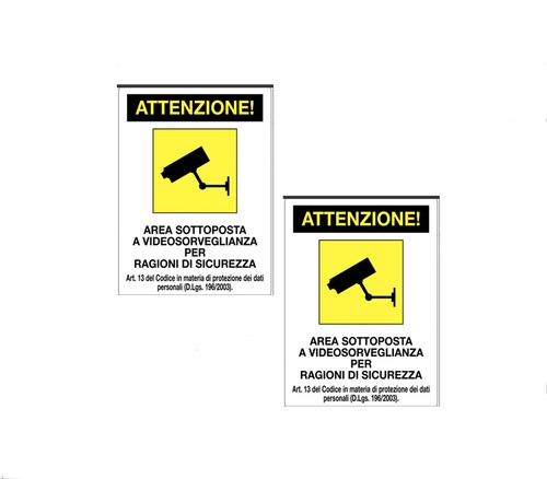 2pz cartello videosorveglianza - 2pz,
