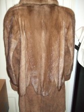 GIACCA PELLICCIA FUR PELZ VISONE MINK NERZ MIELE LIGHT BROWN JACKET 50/52 PELLE