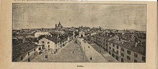 Stampa antica PAVIA veduta