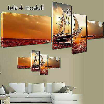 Quadri moderni tela 170x70 4pz - moderni,