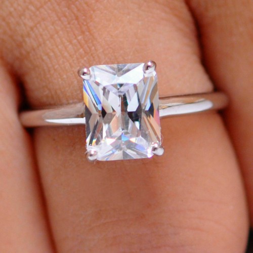 Anello fidanzamento 8x6mm - di,