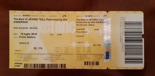 Biglietto concerto jethro tull - biglietto,