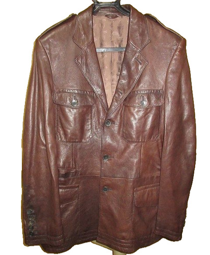 Giacca pelle militare gucci - giacca,