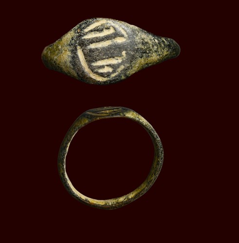 Anello antico con sigillo - , in